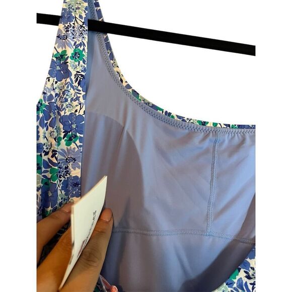 NWT VINEYARD VINES FLORAL BLUE PREPPY ONE-PIECE SWIMSUIT W BUILT IN PADS SIZE XS - Picture 8 of 10